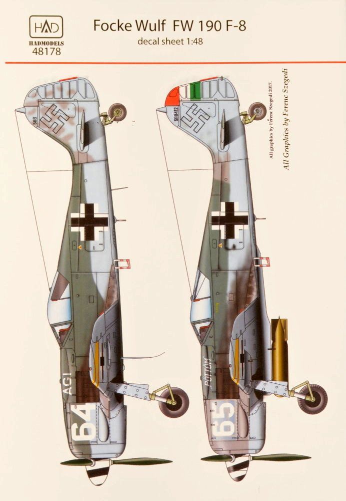 1 48 Decal Focke Wulf Fw 190 F 8 2x Camo