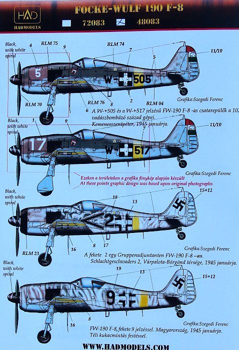 1 48 Decal Focke Wulf Fw 190 F 8 4x Camo