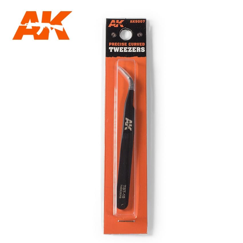 Curved Tip Model Tweezers