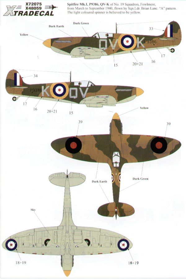 1:48 Supermarine Spitfire Mk.I/ Supermarine Spitfire Mk.II