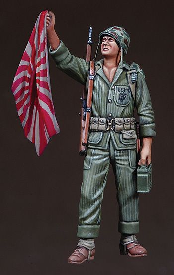 1:35 WWII-Korean War USMC Holding Flag